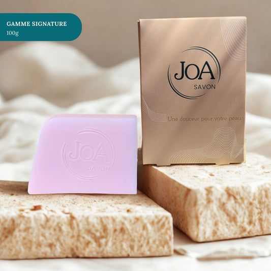 Savon Rose Musquée Joa Savon gamme Signature 100g avec packaging élégant