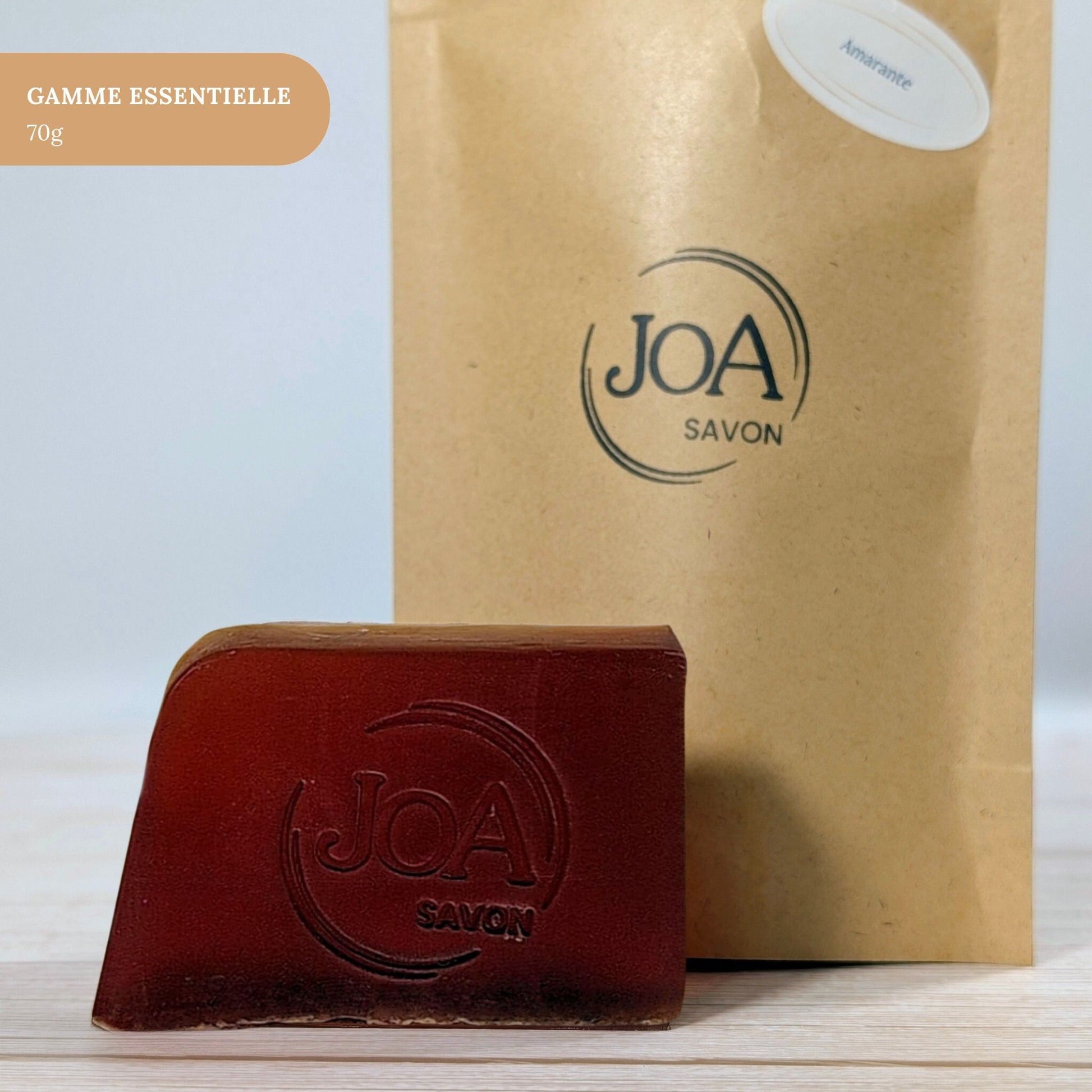 Savon Amarante Joa Savon gamme Essentielle 70g avec packaging minimaliste
