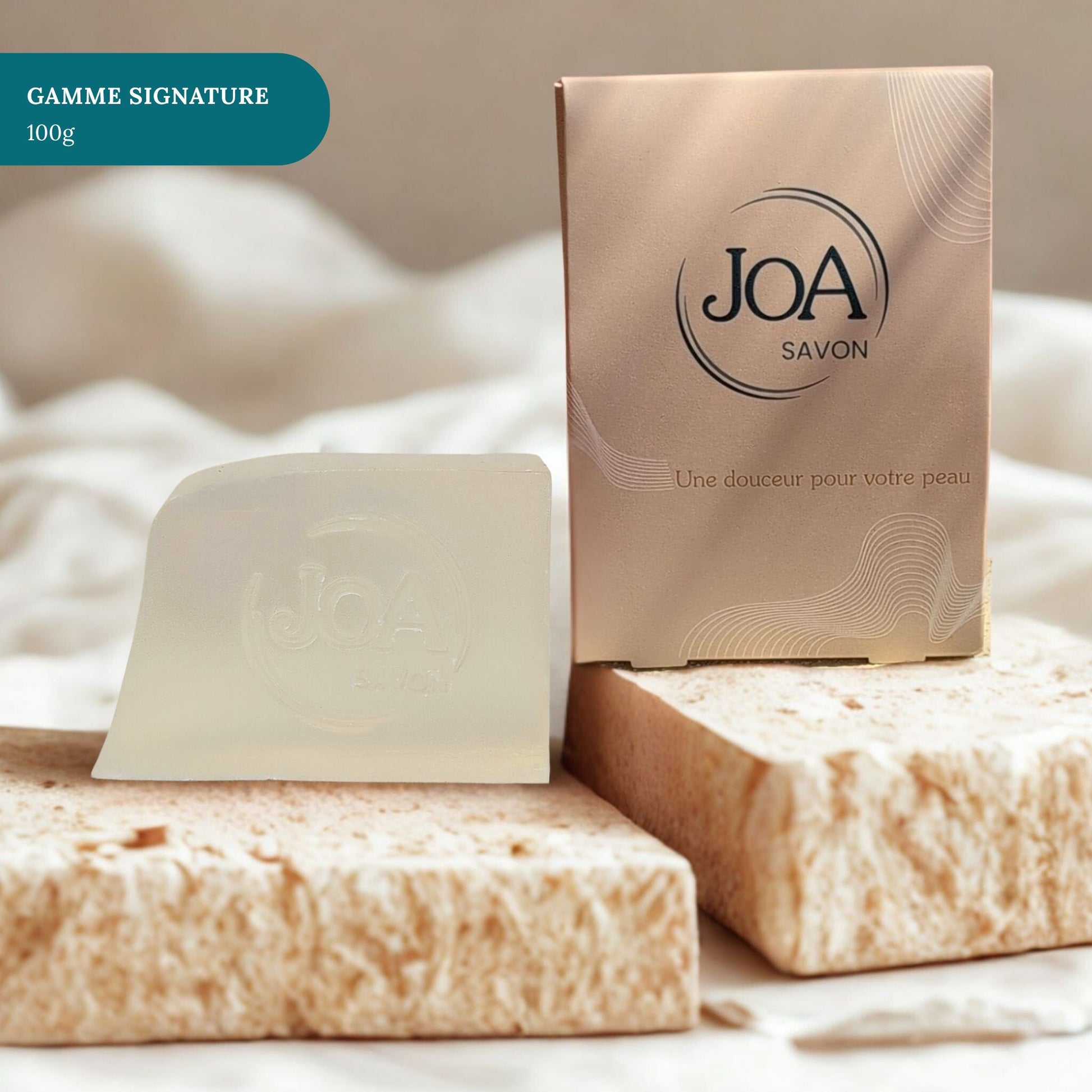 Savon Argan Joa Savon gamme Signature 100g avec packaging élégant