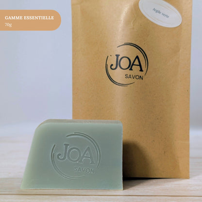 Savon Argile Verte Joa Savon gamme Essentielle 70g avec packaging minimaliste