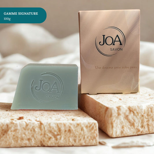 Savon Argile Verte Joa Savon gamme Signature 100g avec packaging élégant