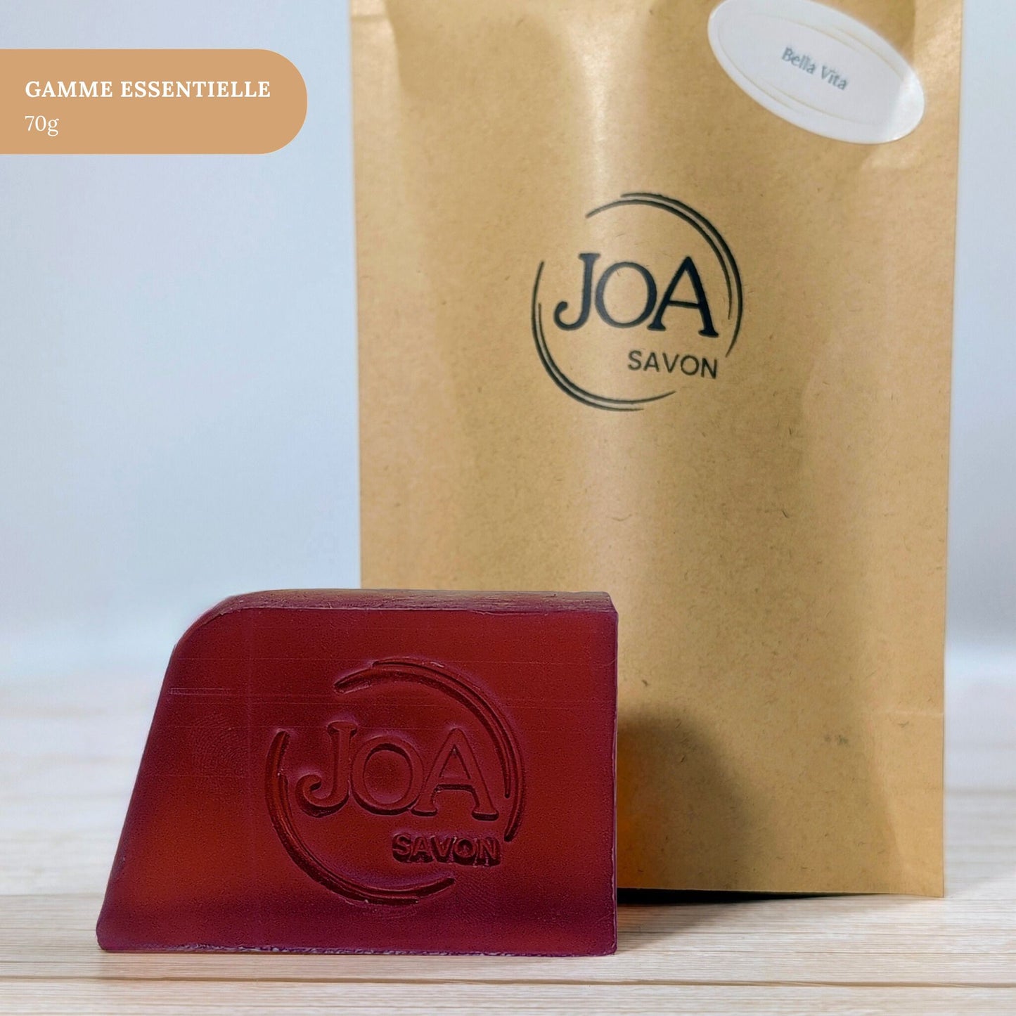 Savon Bella Vita Joa Savon gamme Essentielle 70g avec packaging minimaliste