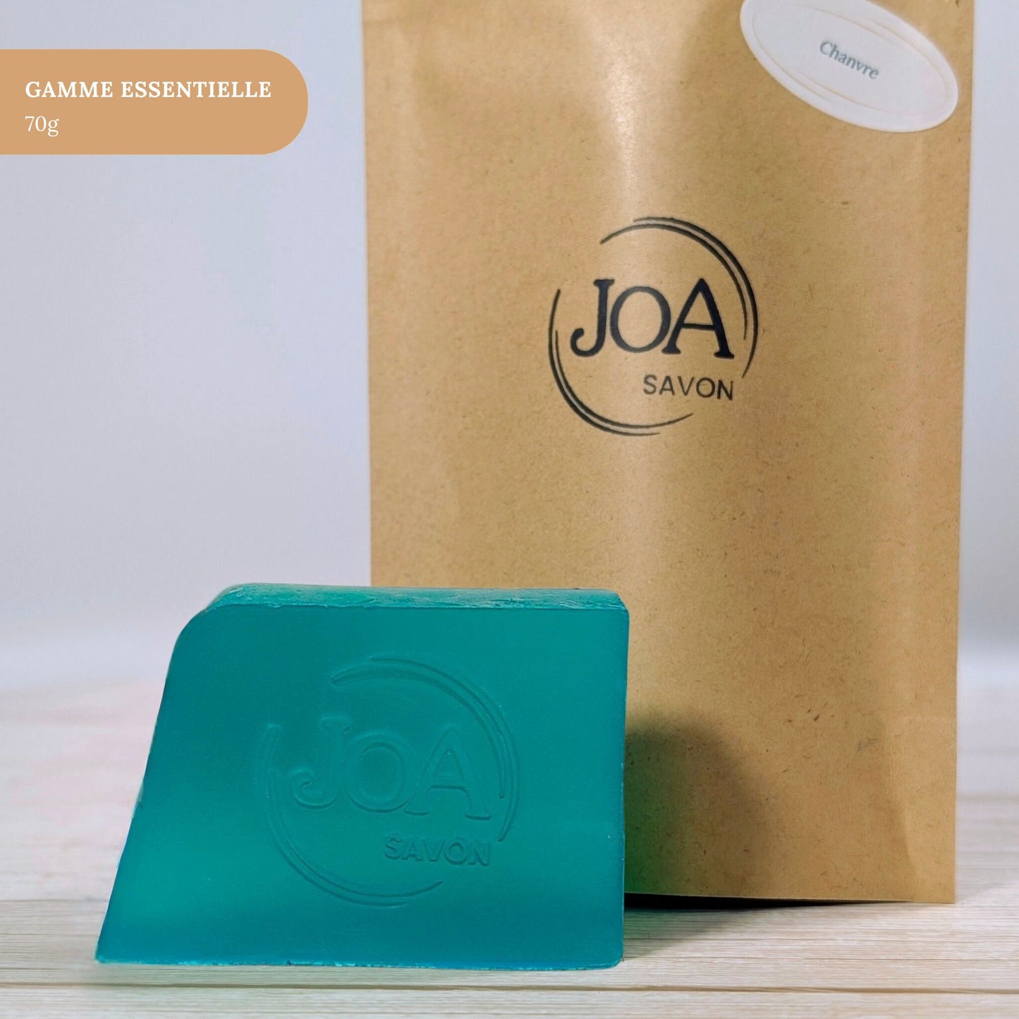 Savon Chanvre Joa Savon gamme Essentielle 70g avec packaging minimaliste