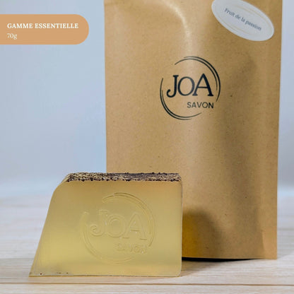Savon Fruit de la Passion Joa Savon gamme Essentielle 70g avec packaging minimaliste