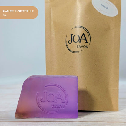 Savon Lavande Joa Savon gamme Essentielle 70g avec packaging minimaliste
