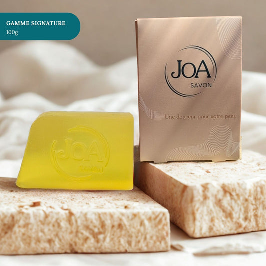 Savon Mangue Joa Savon gamme Signature 100g avec packaging élégant