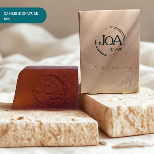 Savon Monoï Joa Savon Signature 100g avec packaging, parfum monoï solaire