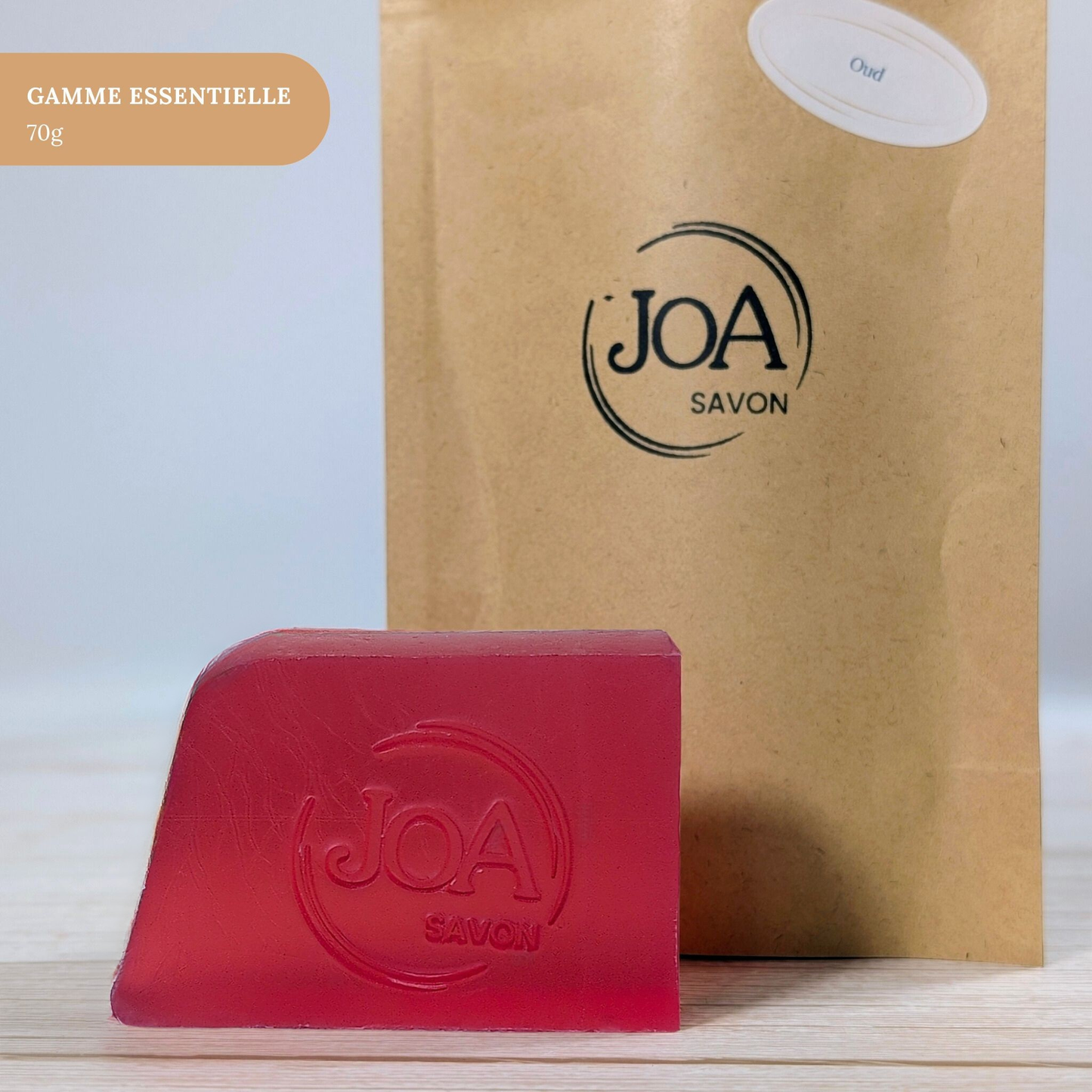 Savon Oud Joa Savon gamme Essentielle 70g avec packaging minimaliste