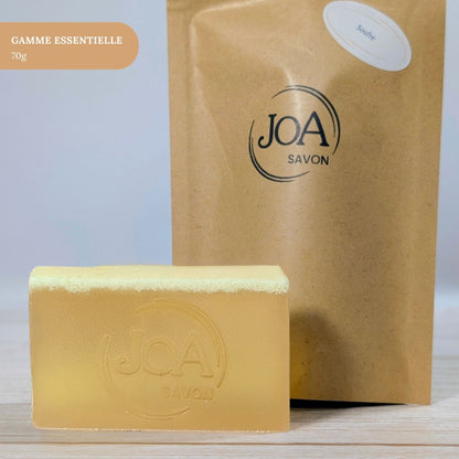 Savon Soufre Joa Savon gamme Essentielle 70g avec packaging minimaliste