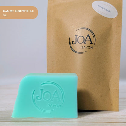 Savon Verveine Basilic Joa Savon gamme Essentielle 70g avec packaging minimaliste