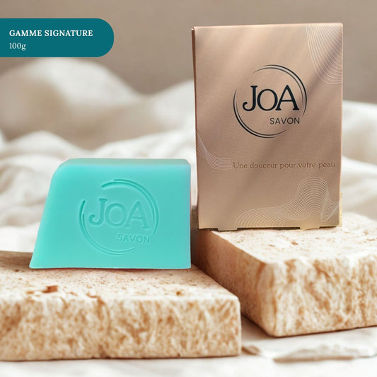 Savon Verveine Basilic Joa Savon gamme Signature 100g avec packaging élégant
