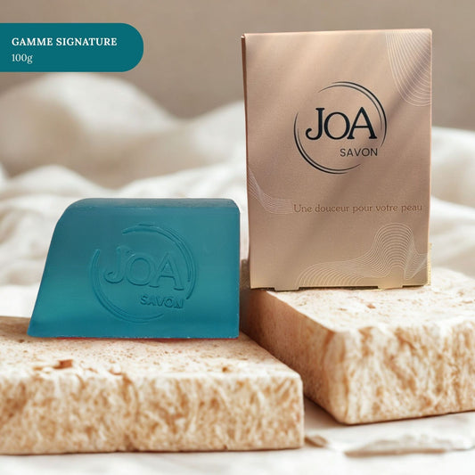 Savon Vétiver Bergamote Joa Savon gamme Signature 100g avec packaging élégant